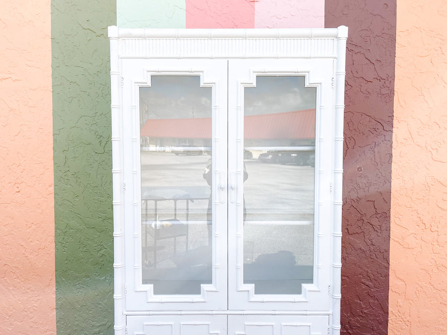Palm Beach Chic Faux Bamboo Cabinet