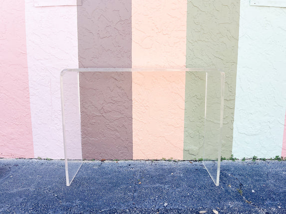 Lucite Waterfall Console