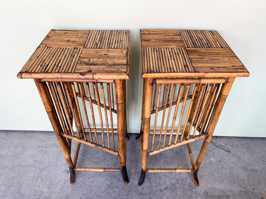 Pair of Bamboo Plant Stands