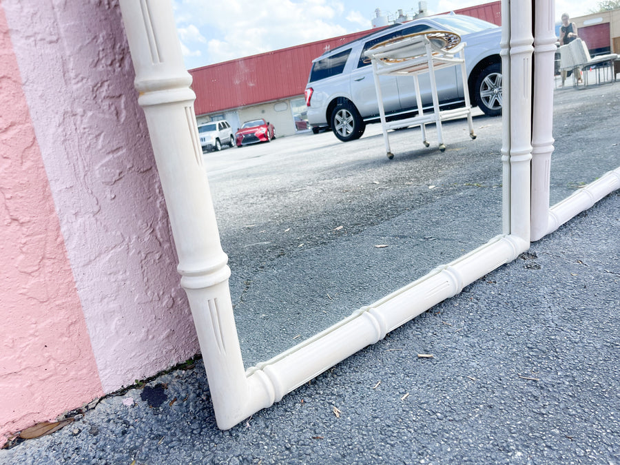 Pair of Faux Bamboo Mirrors