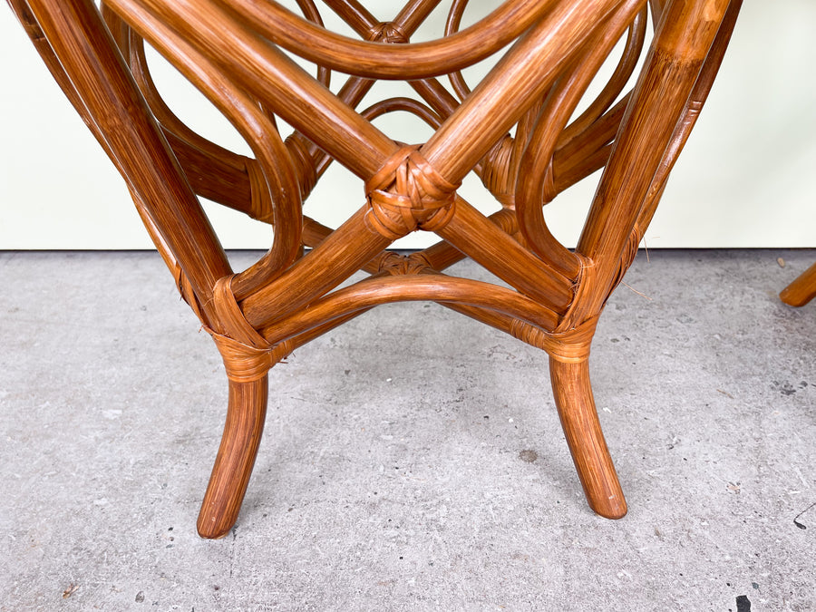 Pair of Island Style Rattan Side Tables