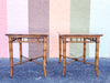 Pair of Thomasville Faux Bamboo Side Tables