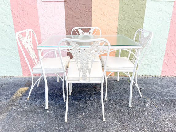 Palm Beach Chic Floral Outdoor Dining Set