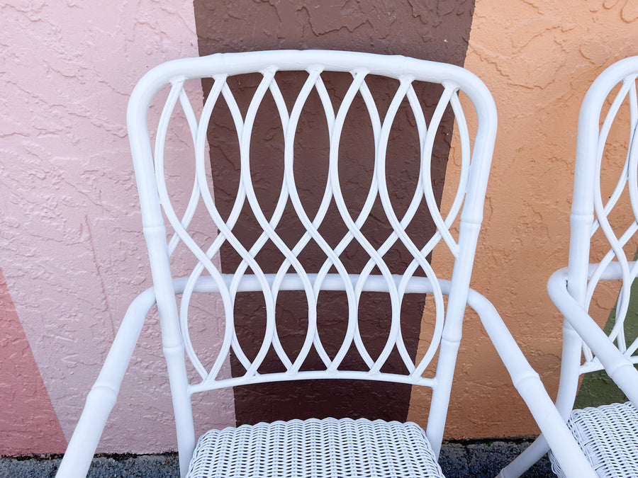 Pair of Faux Bamboo Patio Chairs