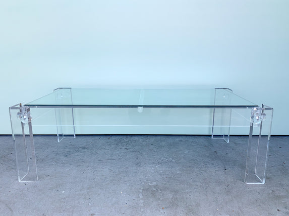 Modern Glam Lucite Coffee Table