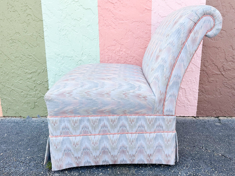 Pair of Upholstered Slipper Chairs