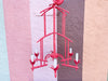 Charming Coral Faux Bamboo Pagoda Chandelier