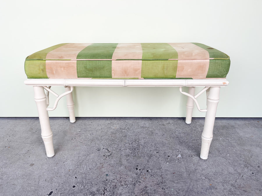 Pair of Ficks Reed Faux Bamboo Benches