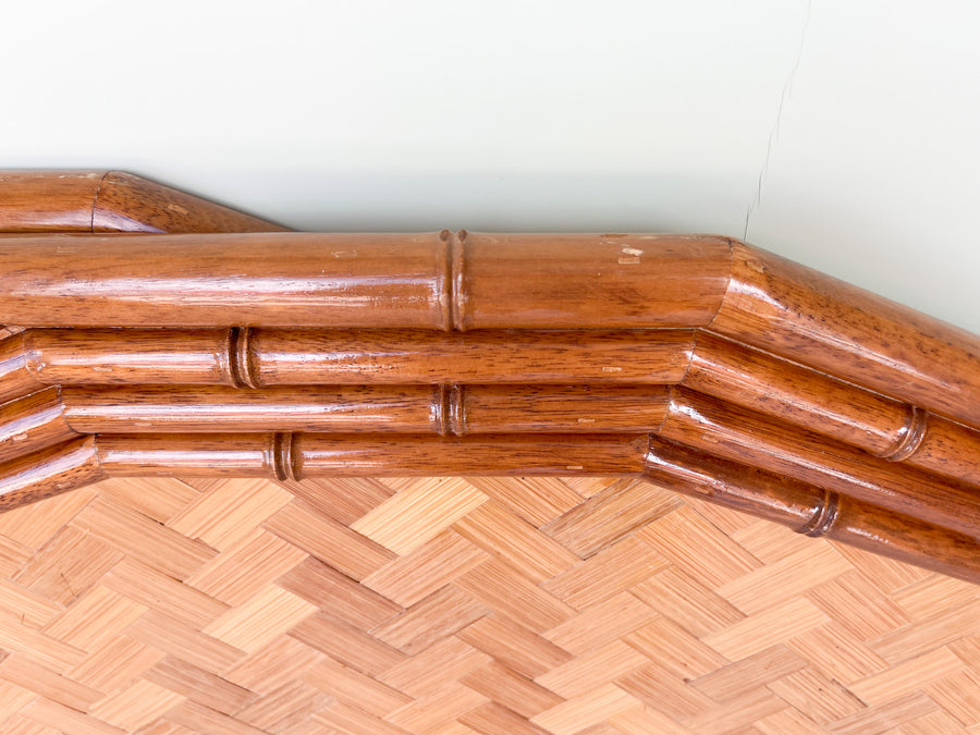 Pair of Old Florida Style Rattan Twin Headboards
