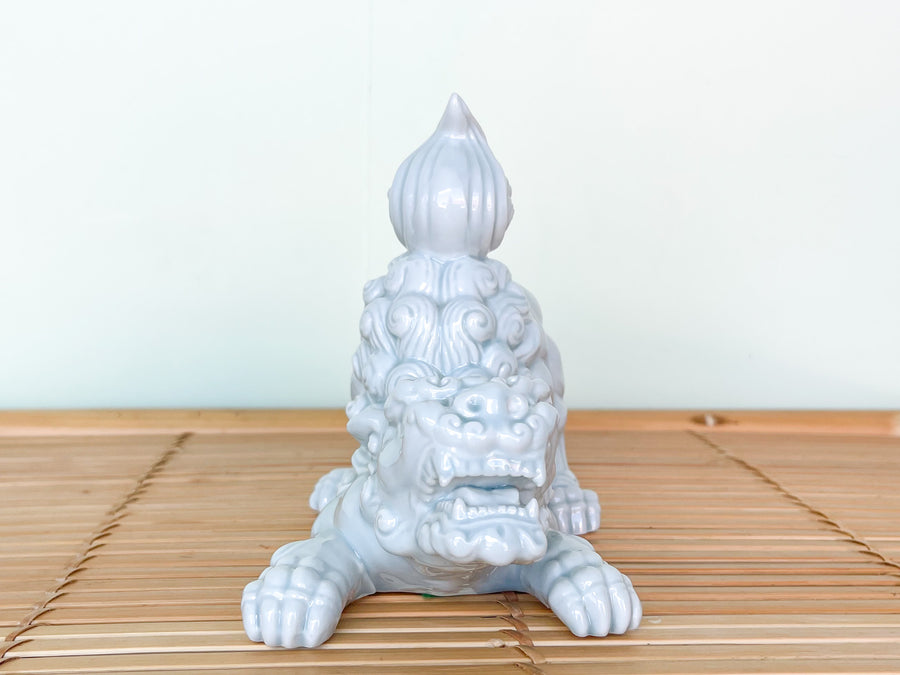 Pair of Celadon Foo Dog Figurines