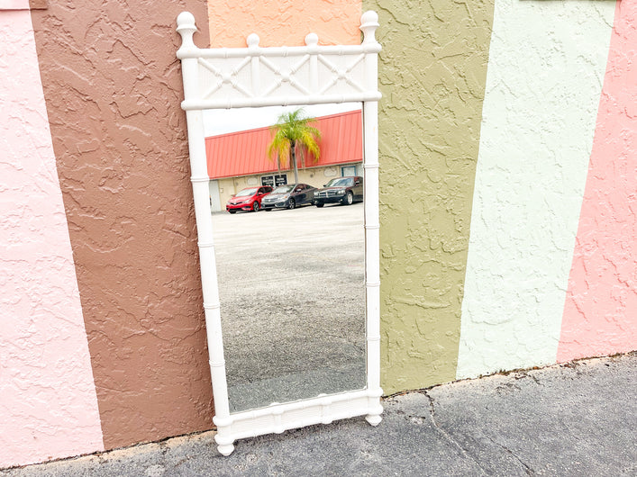 Palm Beach Chic Faux Bamboo Mirror