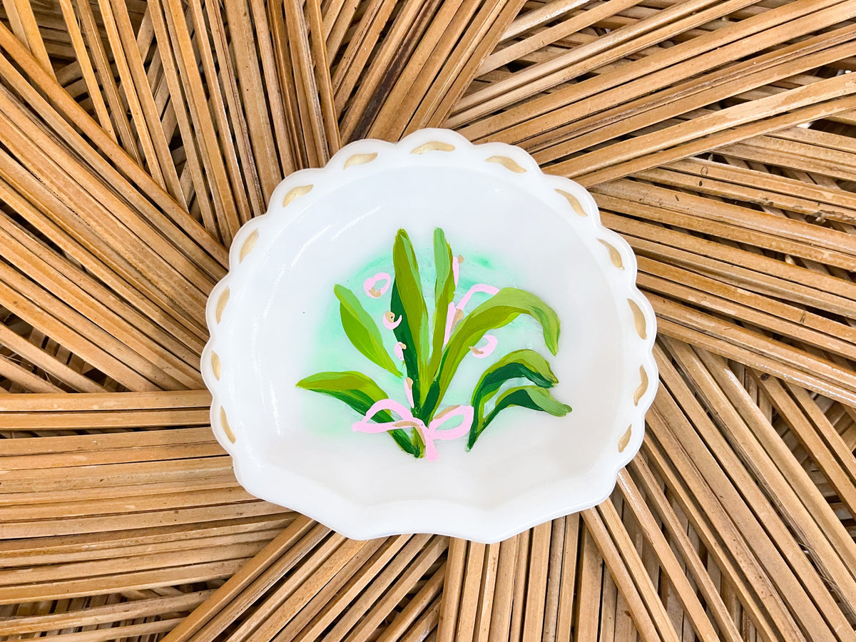Hand Painted Sea Palm Trinket Dish by Laura Dro