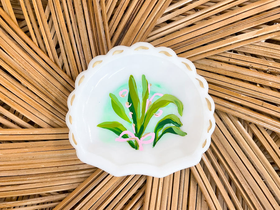 Hand Painted Sea Palm Trinket Dish by Laura Dro