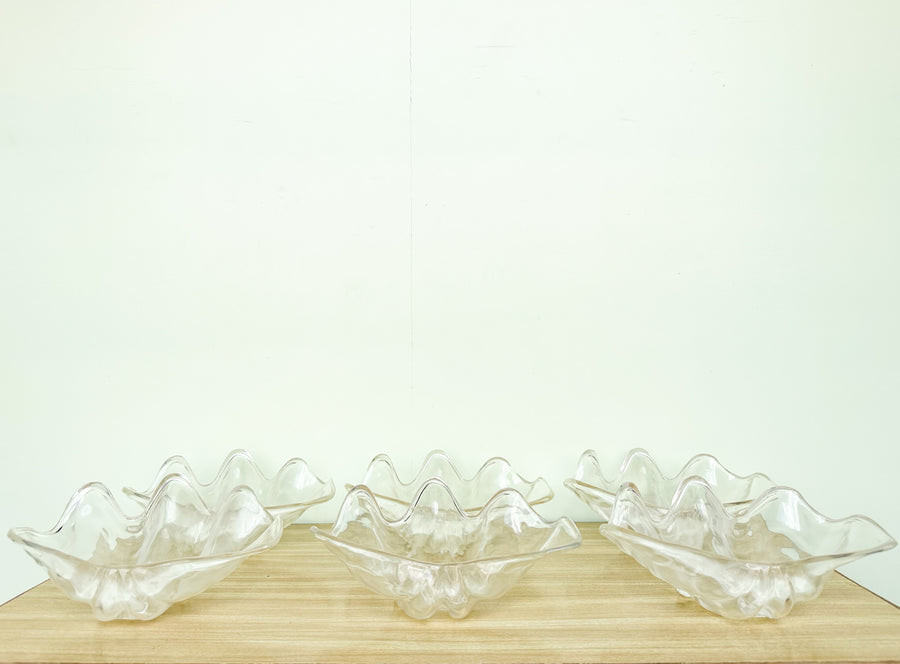 Acrylic Clam Bowl and Six Dishes