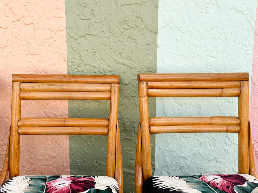 Warehouse Wedneday: Set of Four Old Florida Rattan Dining Chairs