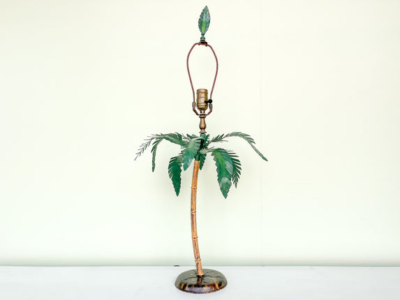 Tole Palm Tree Lamp