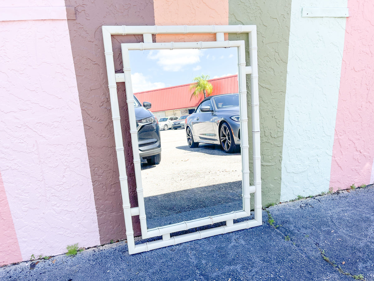 Palm Beach Chic Faux Bamboo Mirror