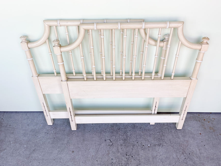 Pair of Faux Bamboo Pagoda Twin Headboards