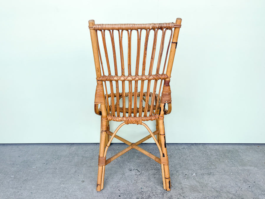 Pair of Cute Rattan Side Chairs