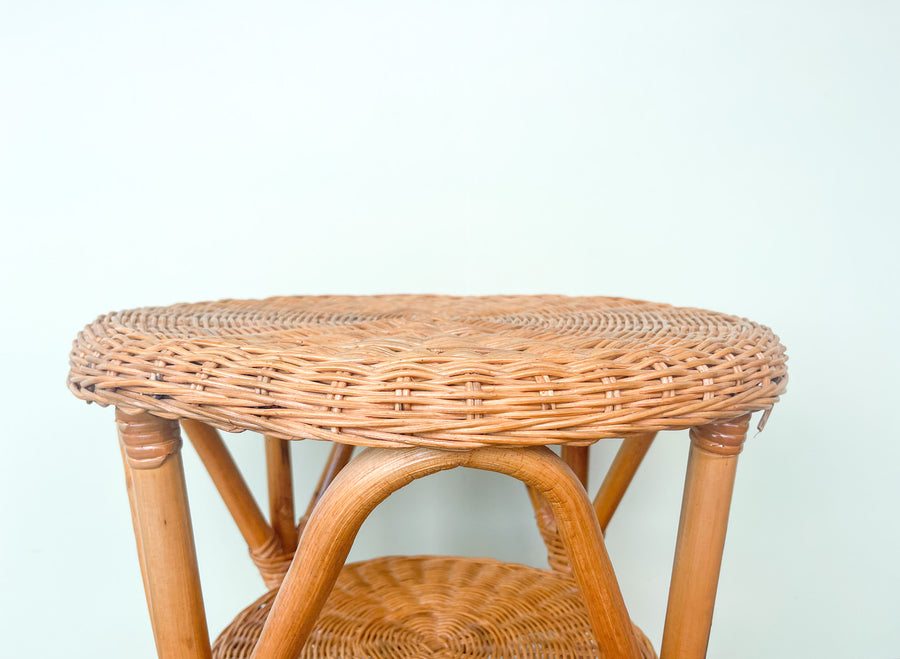 Pair of Wicker Side Tables