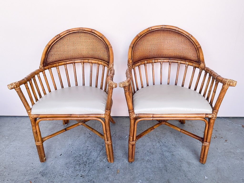 Pair of Island Chic Rattan Chairs