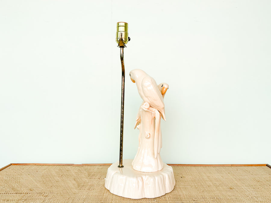 Two Lovebirds Ceramic Lamp