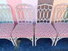 Set of Six Rattan McGuire Style Cathedral Dining Chairs