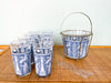 Kips Bay Show House Ancient Greek Ice Bucket and Set of Eight Glasses