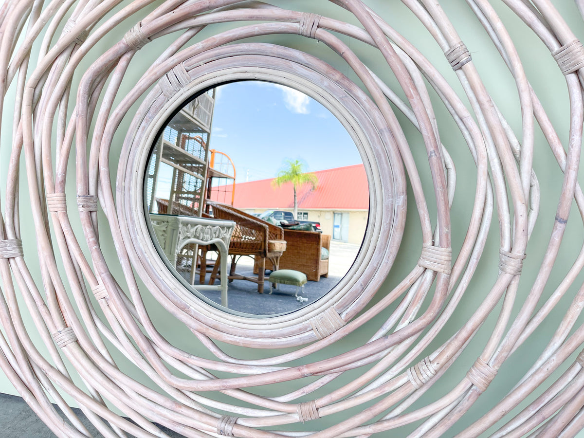 Coastal Chic Rattan Mirror