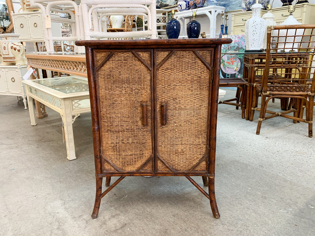 Petite Bamboo and Seagrass Cabinet