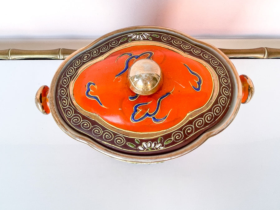 Dragonware Hand Painted Biscuit Bin