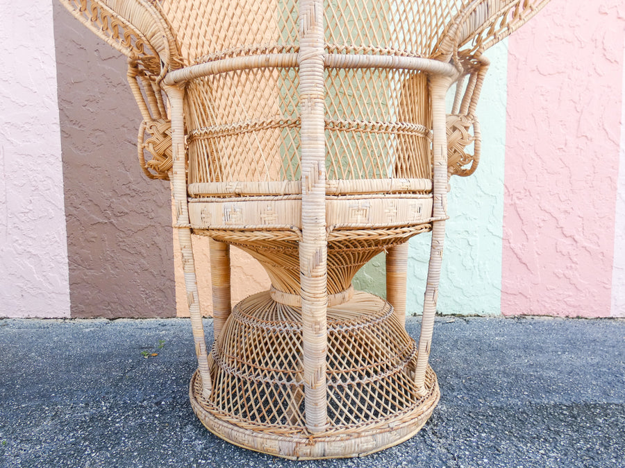 Pair of Fab Natural Peacock Chairs