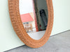 Oval Braided Wicker Chic Mirror