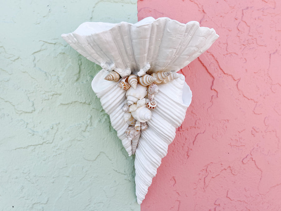 Pair of Shellgance Wall Sconces