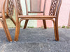 Set of Four Cane and Lattice Rattan Dining Chairs