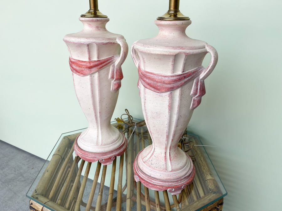 Pair of Swag Urn Lamps