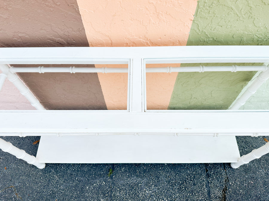 Palm Beach Chic Faux Bamboo Console