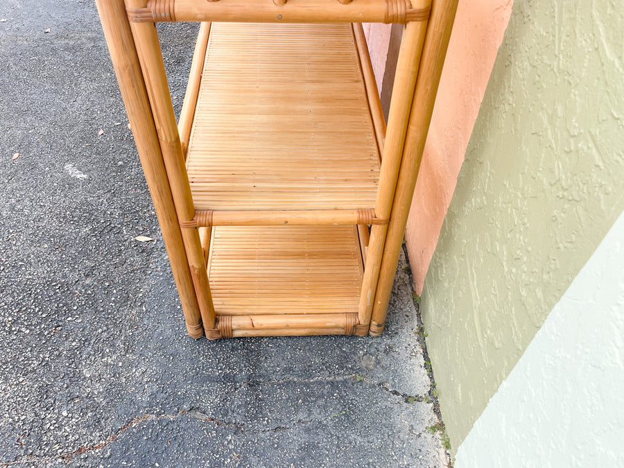 Old Florida Arch Rattan Etagere