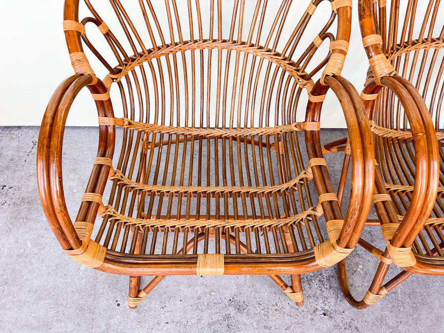 Pair of Albini Style Lounge Chairs