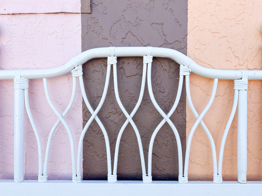 Pair of Ficks Reed Rattan Twin Headboards