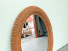 Oval Braided Wicker Chic Mirror