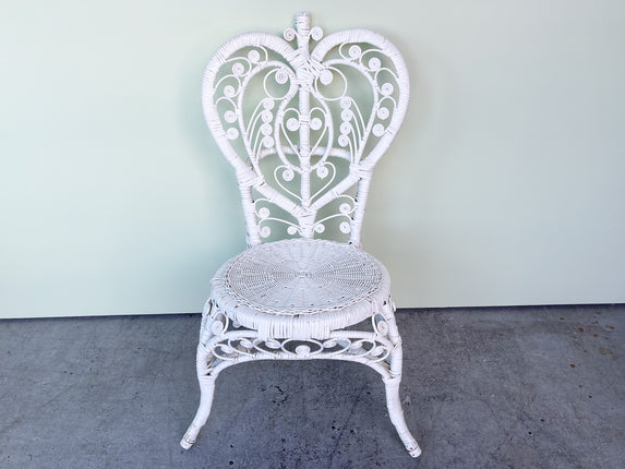 Sweetheart Fiddlehead Wicker Chair