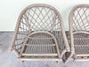 Pair of Ficks Reed Rattan Lattice Barrel Chairs