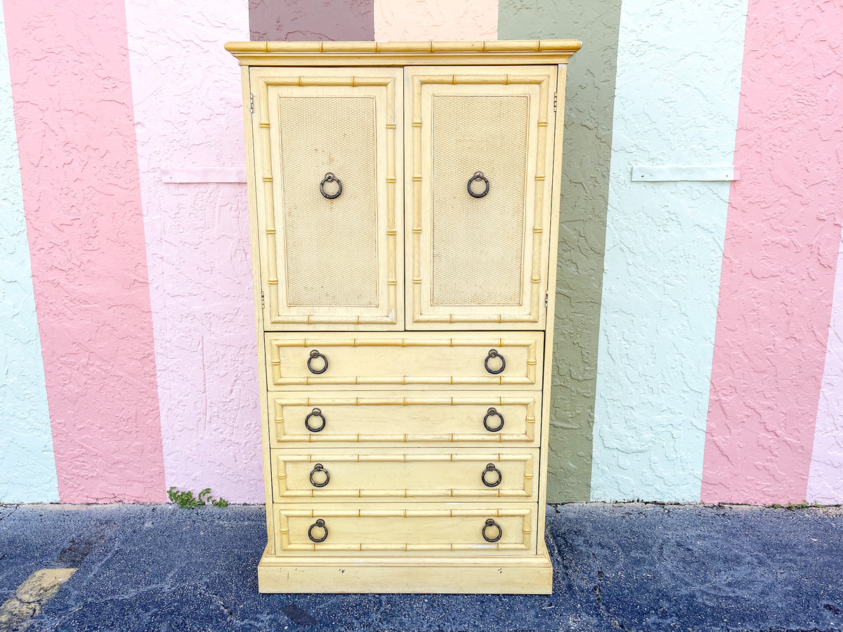 Faux Bamboo Armoire