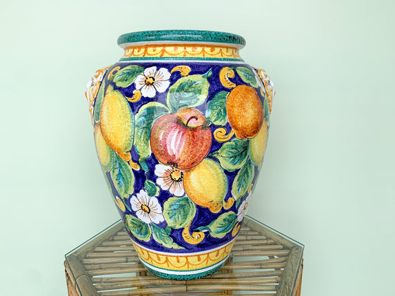 Large Fruity Ceramic Cachepot