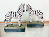 Pair of Japanese Zebra Figurines