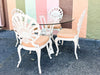 Palm Beach Chic Grotto Shell Back Outdoor Dining Set