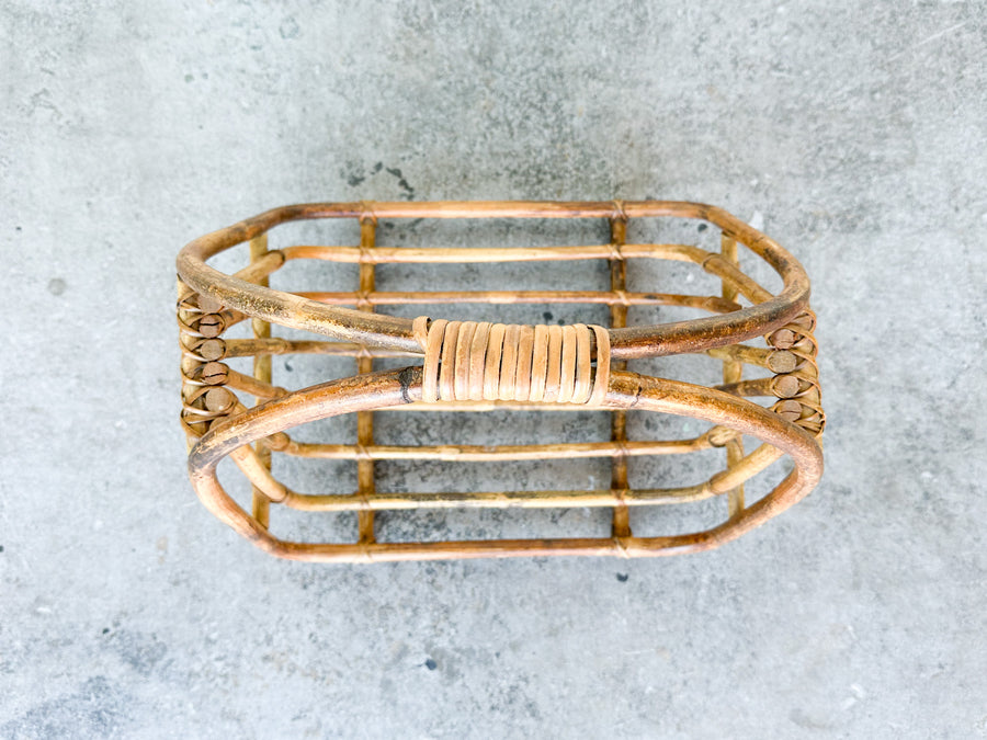Warehouse Wednesday: Burnt Rattan Magazine Rack