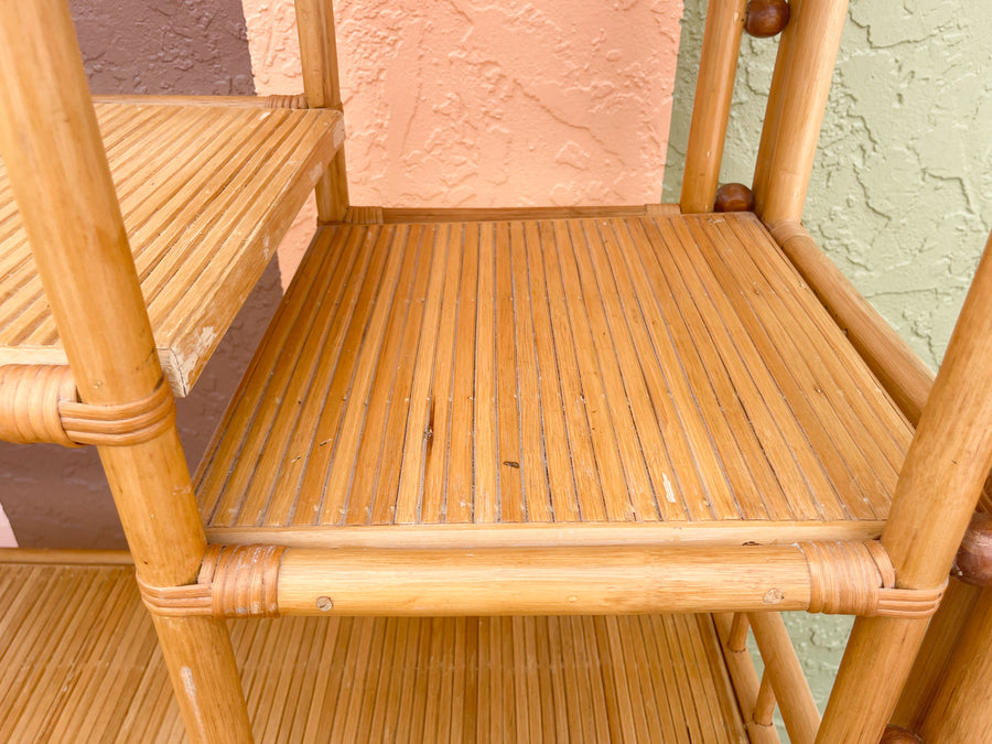 Old Florida Arch Rattan Etagere
