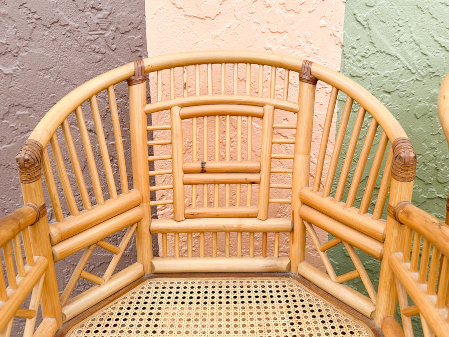 Pair of Brighton Style Rattan Chairs